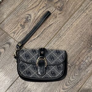 Dooney & Bourke Black and Gray Wristlet